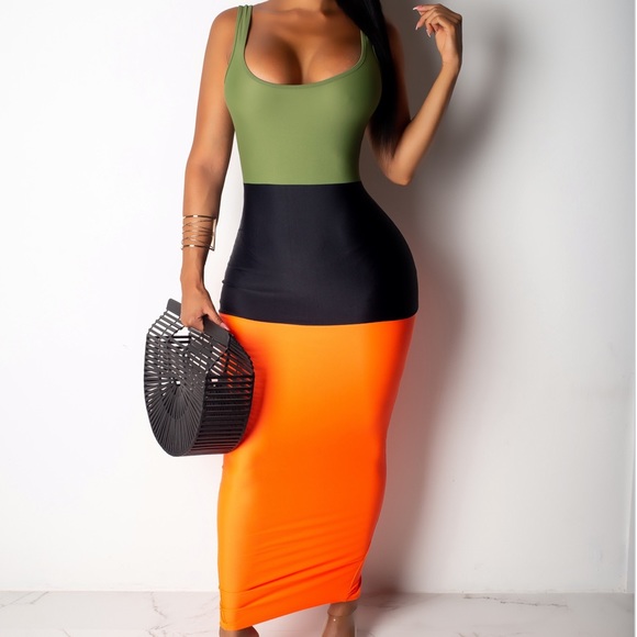 Bundle only! Color Block maxi Pink/Purple/Blue - Picture 3 of 3